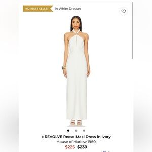 House of Harlow 1960 Cream Halter Maxi Dress